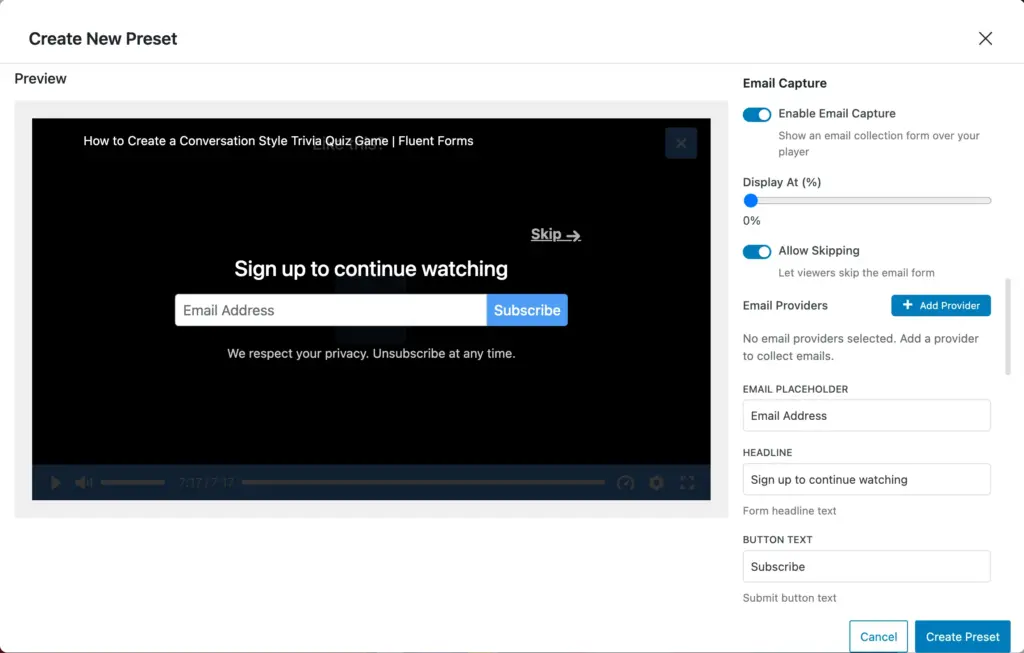 FluentPlayer-Interactive-Layers-email-capture-image