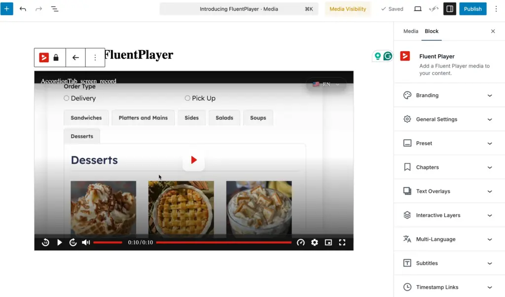 FluentPlayer interface