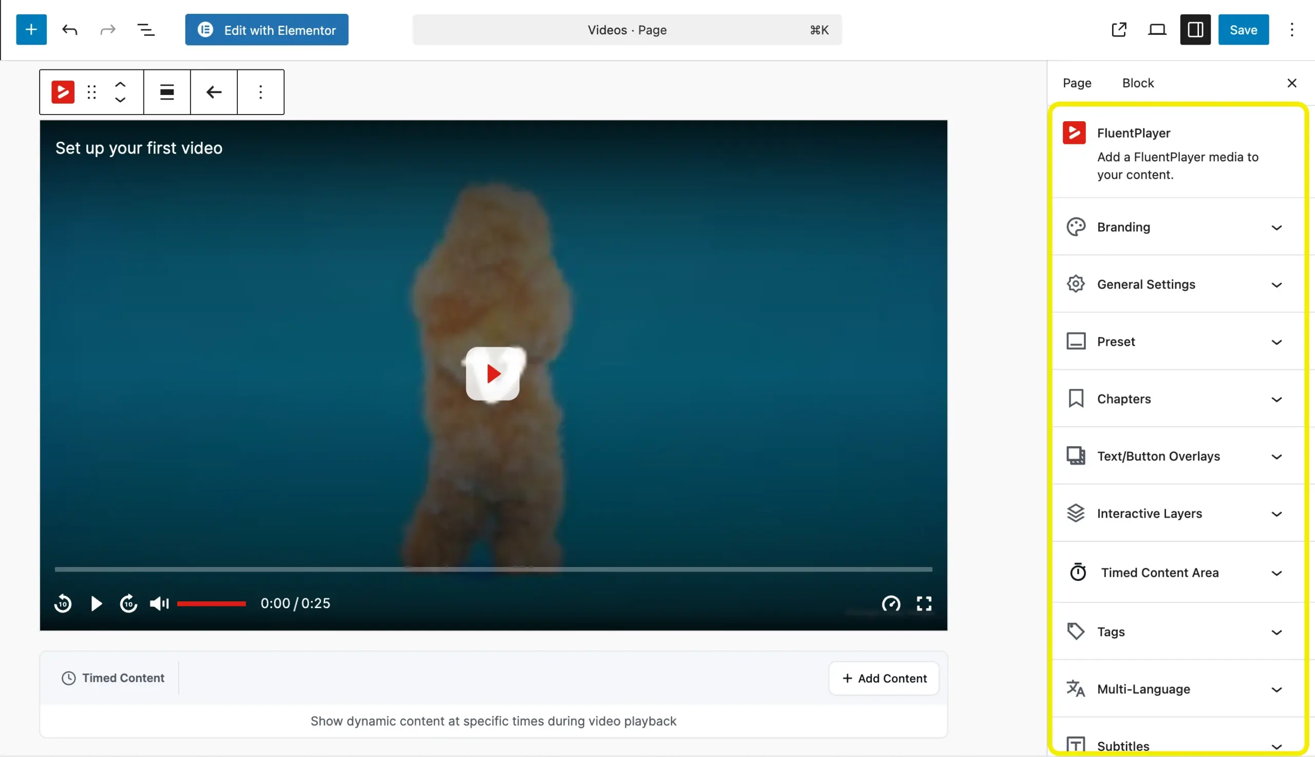 Embed Vimeo videos in WordPress using FluentPlayer - Interactive Layers, Chapters, Branding and more